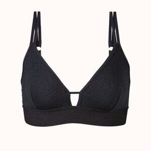 NWT Lively The Deco Mesh Bralette: Jet Black - S